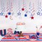 36Pcs Red White Blue Star Hanging Swirl Decorations Stars Streamers Foil Swirls